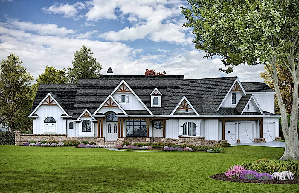 Luxury Cottage home (ThePlanCollection: Plan #198-1116)
