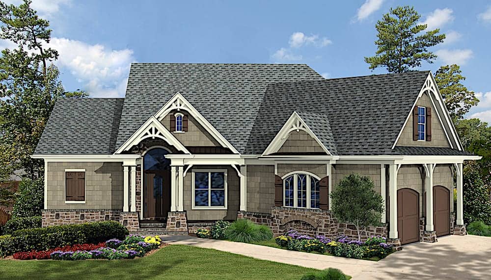 Cottage home (ThePlanCollection: Plan #198-1120)