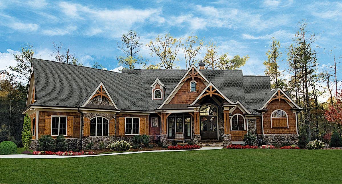 Cottage home (ThePlanCollection: Plan #198-1137)