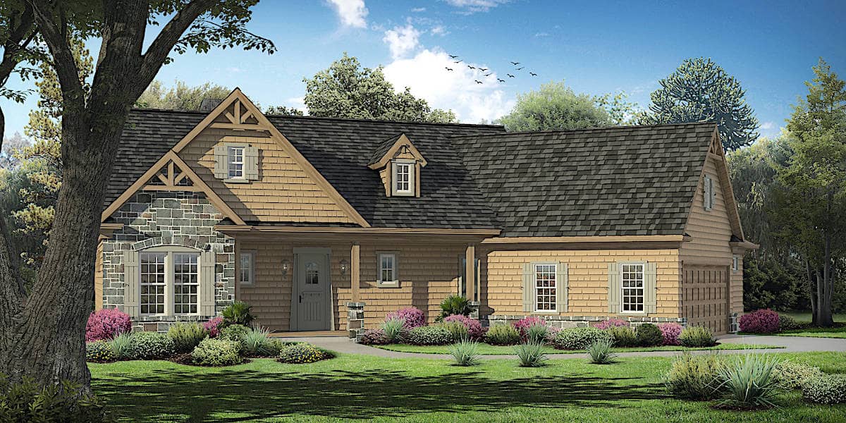 Cottage home (ThePlanCollection: Plan #198-1138)