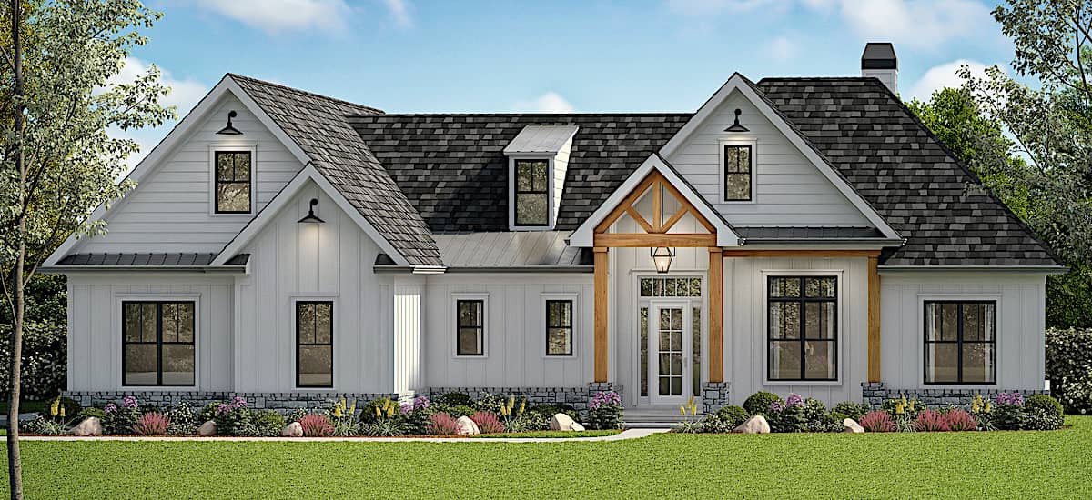 Cottage home (ThePlanCollection: Plan #198-1160)