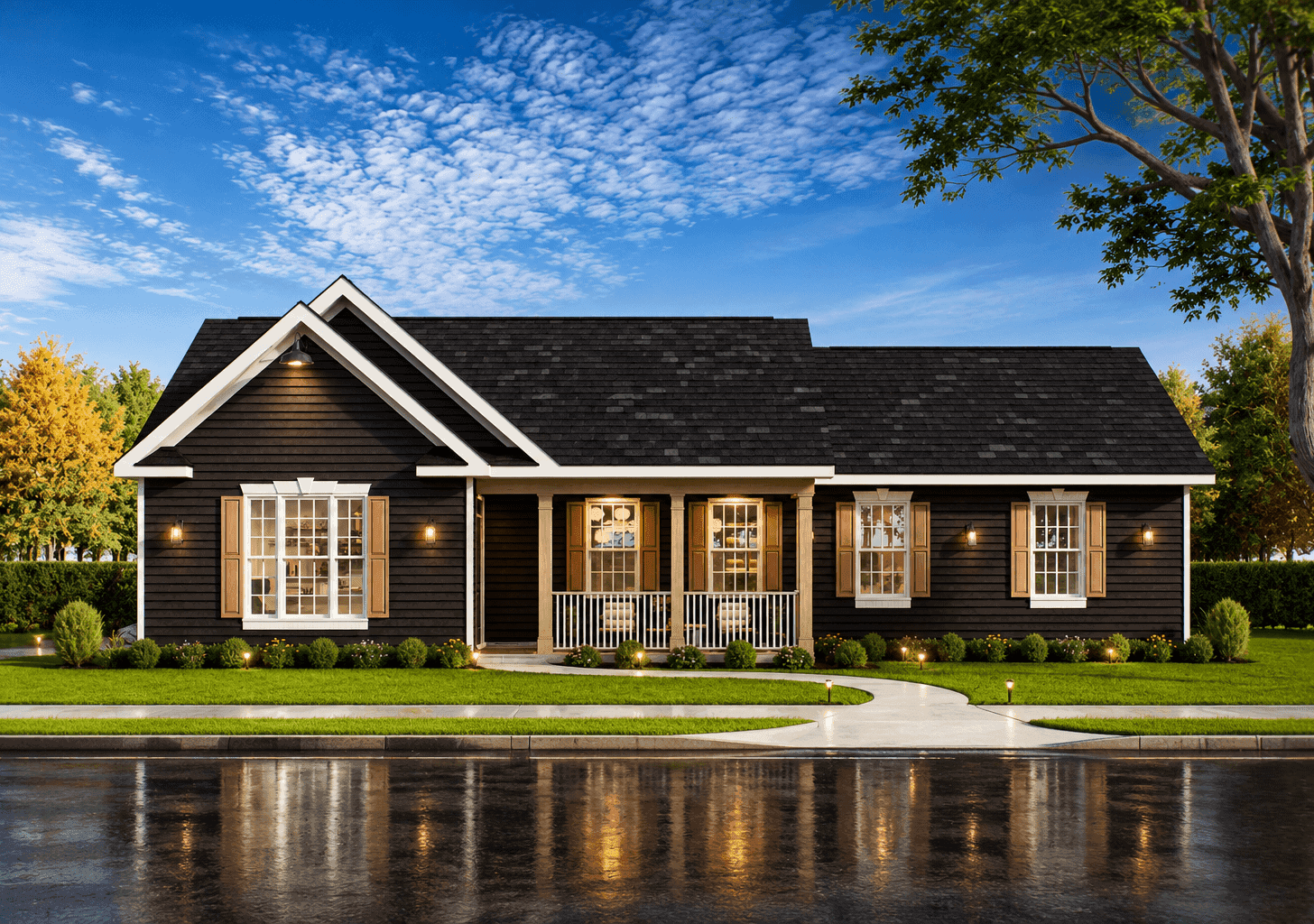 Craftsman home with covered front porch, tapered columns, lap siding, and gable roof. 3 beds, 1,686 sq ft - Plan #198-1240