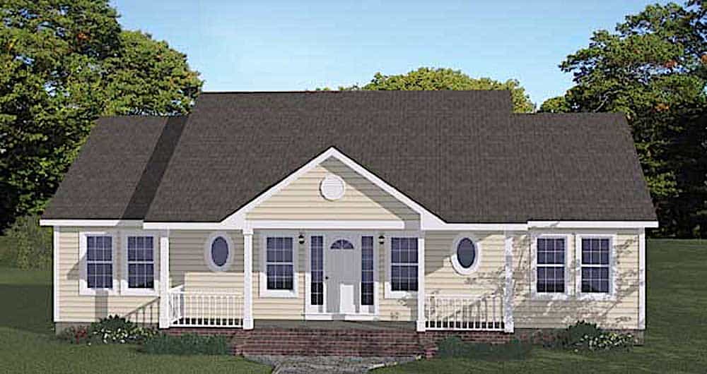 Ranch home (ThePlanCollection: Plan #200-1074)