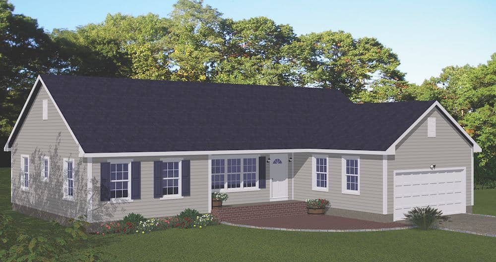 Ranch home (ThePlanCollection: Plan #200-1084)