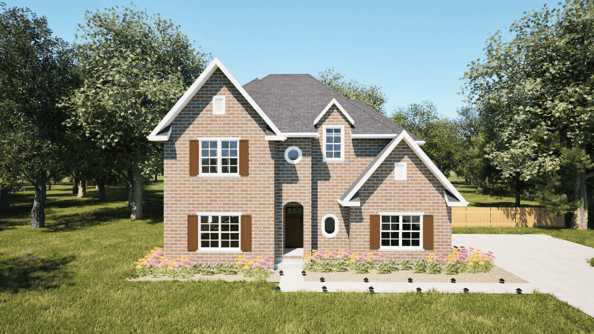 Traditional home (ThePlanCollection: Plan #203-1031)