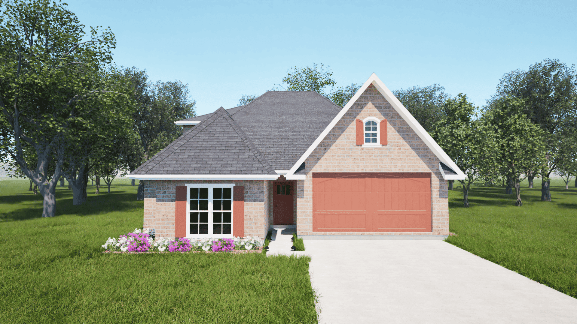 European style home (ThePlanCollection: Plan #203-1032)