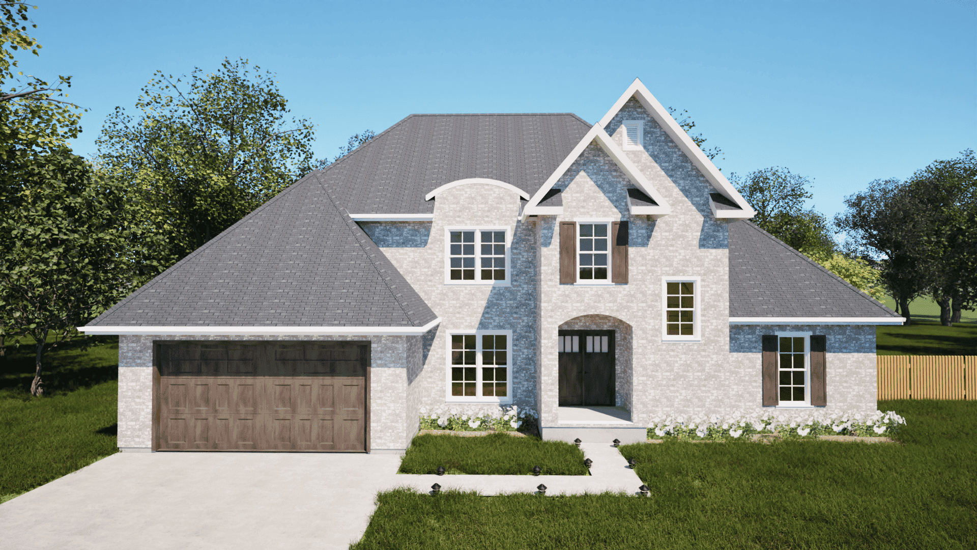 Front elevation of Traditional home (ThePlanCollection: House Plan #203-1033)