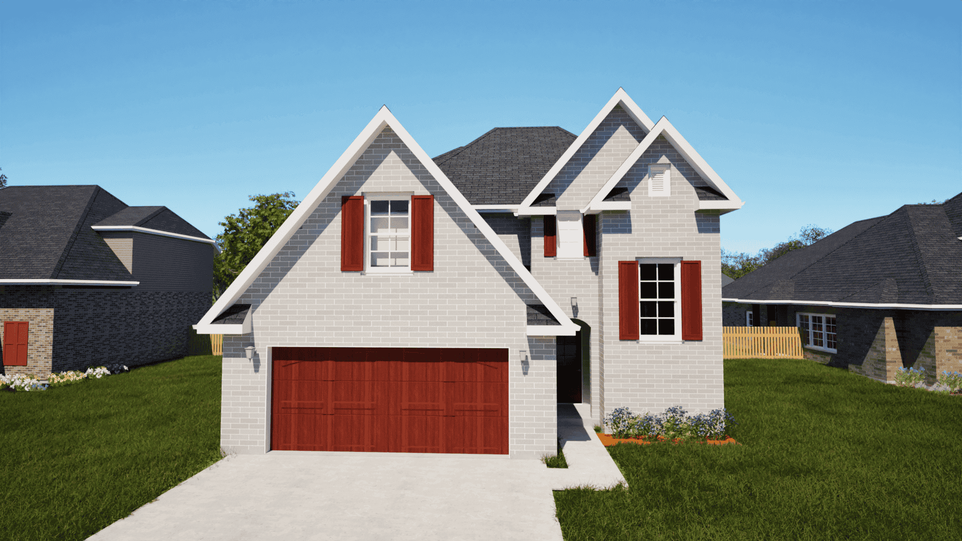 European style home (ThePlanCollection: Plan #203-1044)