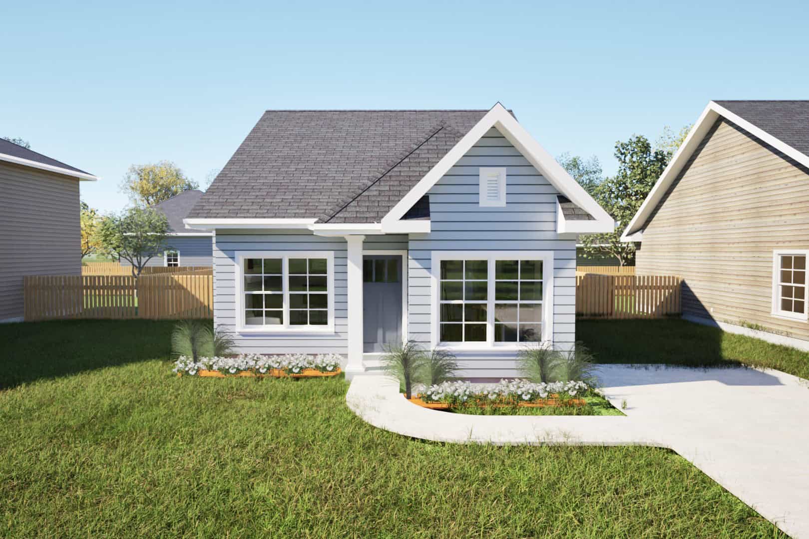 Front elevation of Country home (ThePlanCollection: House Plan #203-1048)