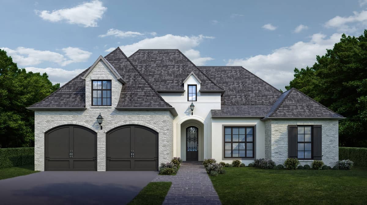 Transitional Ranch home (ThePlanCollection: Plan #204-1007)