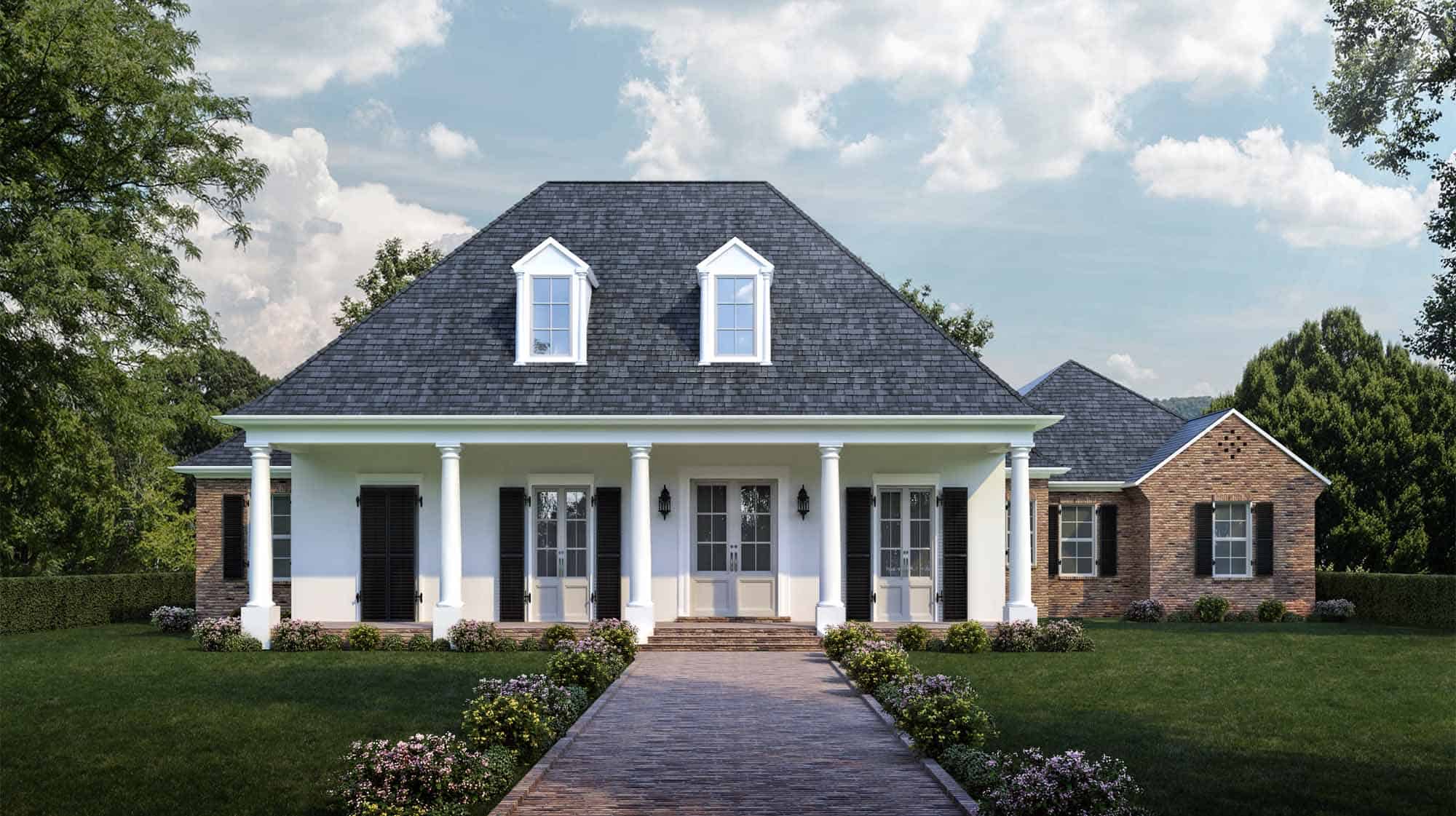 Ranch style home (ThePlanCollection: Plan #204-1013)