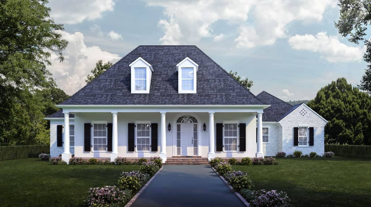 Ranch style home (ThePlanCollection: Plan #204-1014)