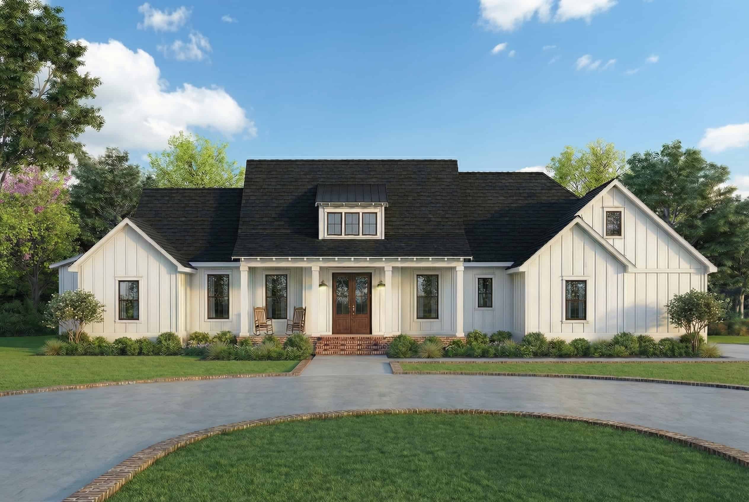 Traditional home (ThePlanCollection: Plan #206-1001)