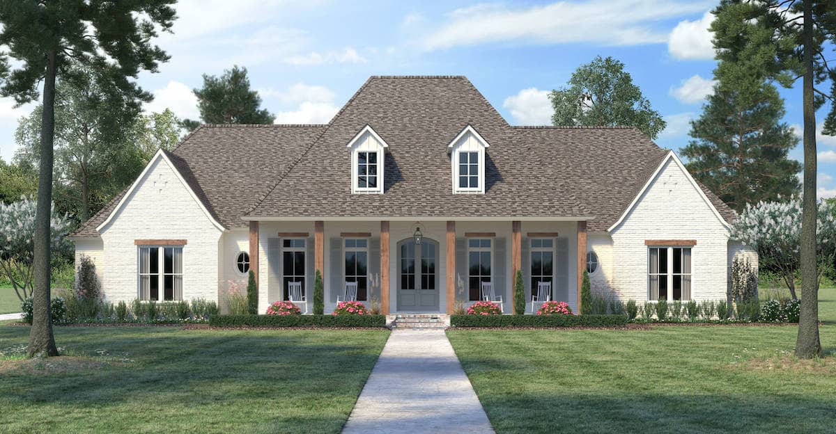 French style home (ThePlanCollection: Plan #206-1024)