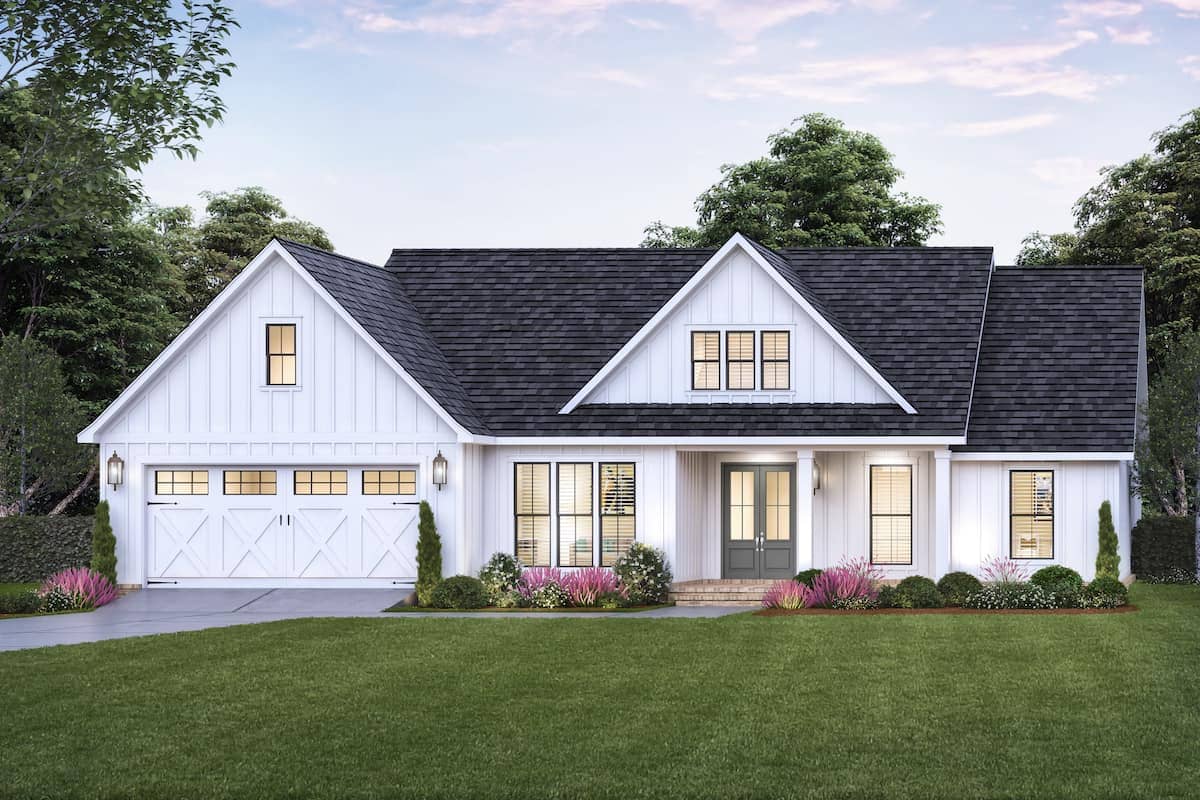 Ranch home (ThePlanCollection: Plan #206-1046)