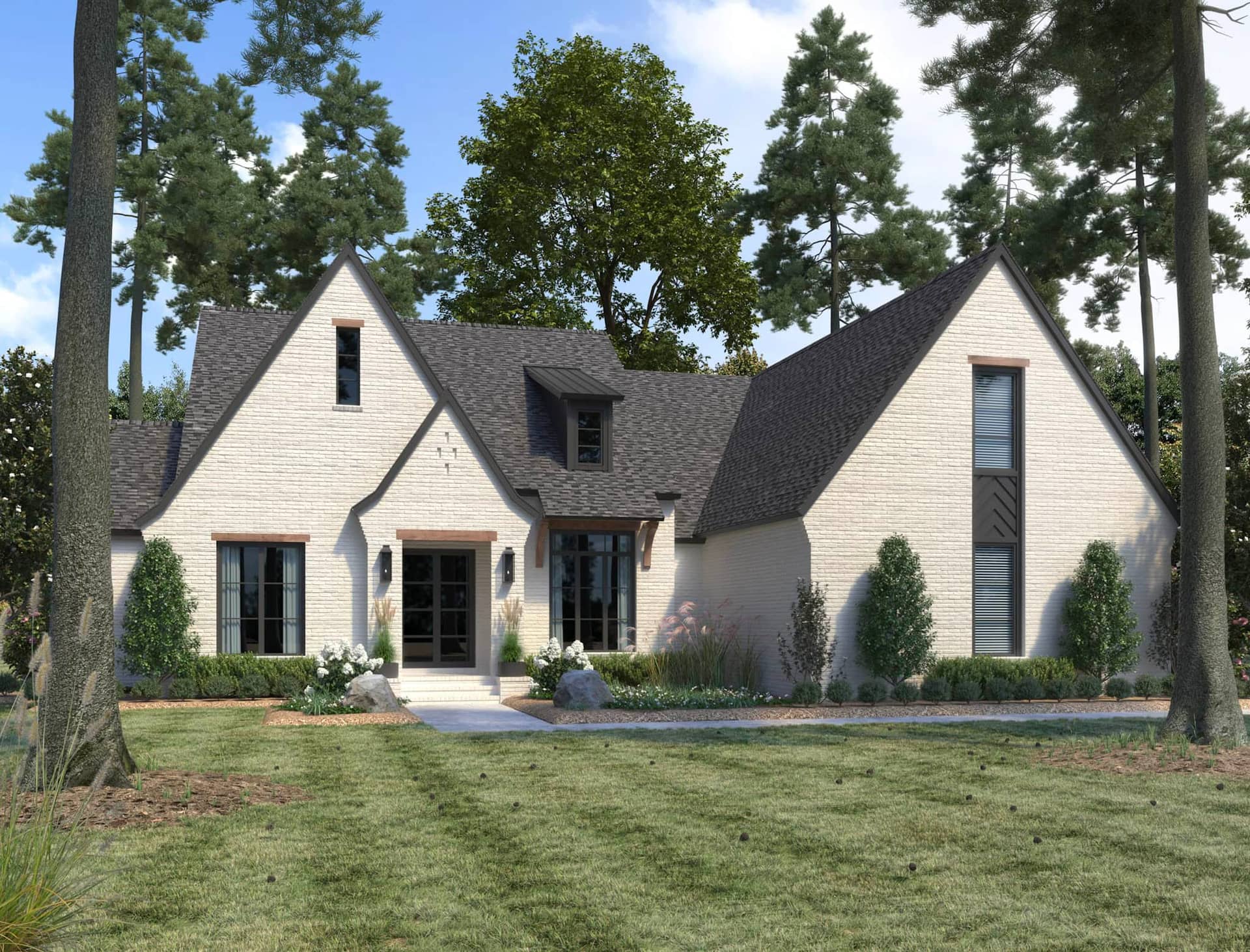 Front elevation of Ranch home (ThePlanCollection: House Plan #206-1078)