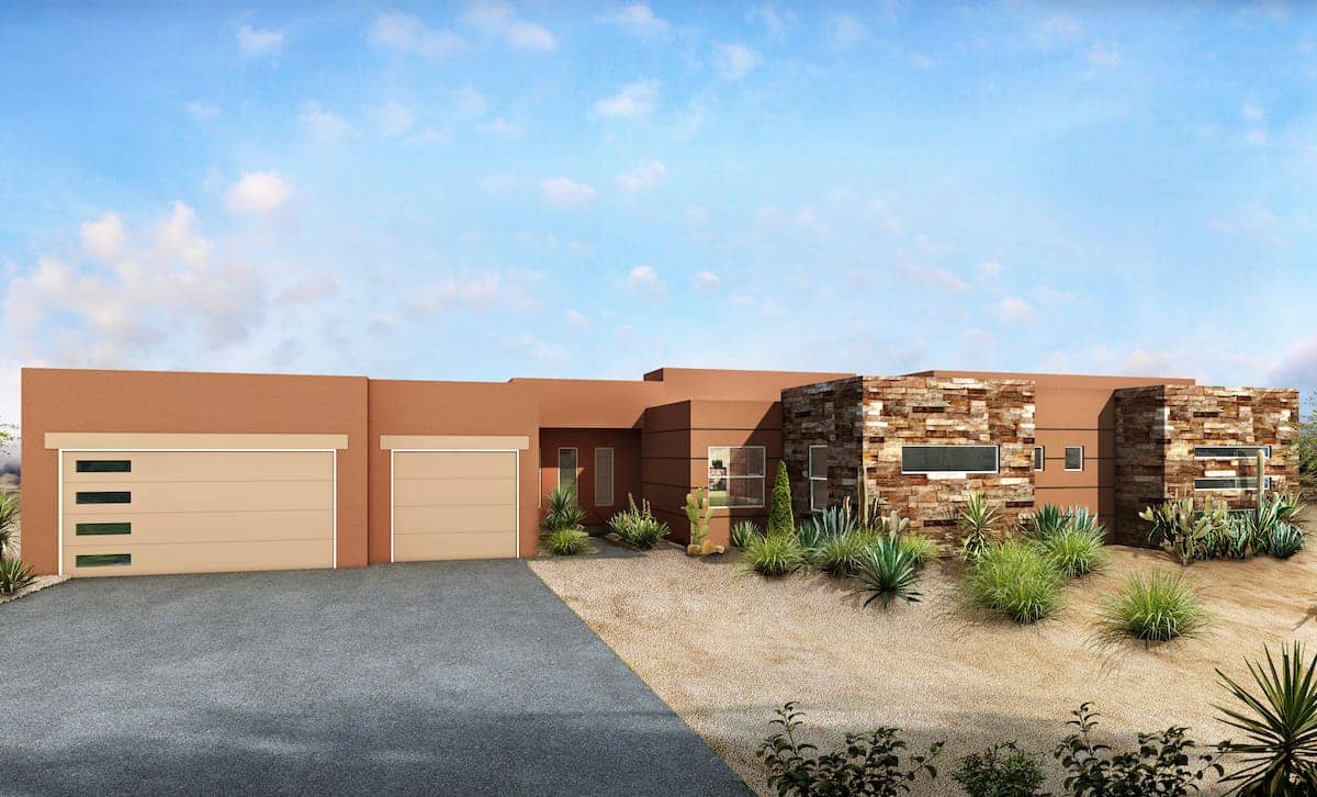 Modern home (ThePlanCollection: Plan #208-1008)