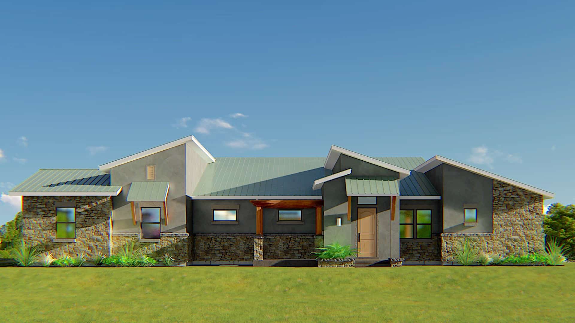 Contemporary house design (ThePlanCollection: Plan #209-1000)