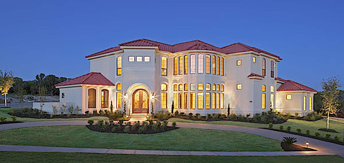 Luxury Mediterranean style house (ThePlanCollection: House Plan #209-1012)