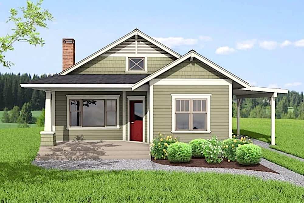 Ranch home (ThePlanCollection: Plan #211-1005)