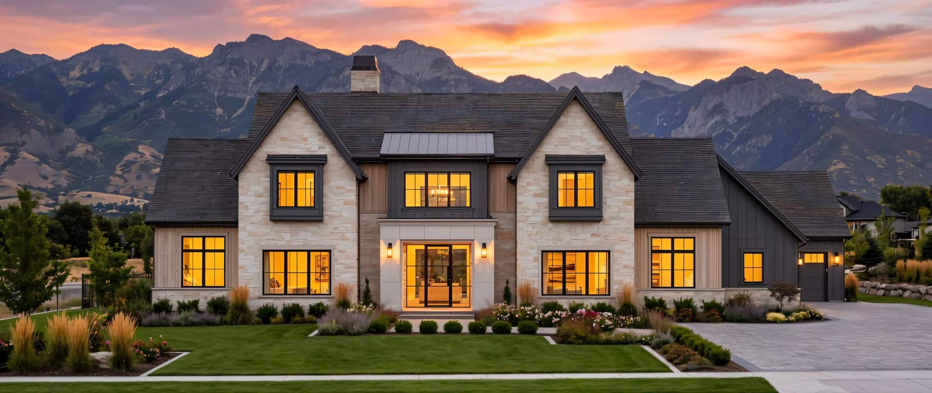 Front elevation of Modern Farmhouse home (ThePlanCollection: House Plan #220-1028)