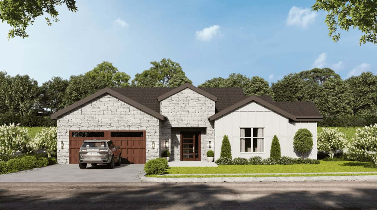 Front elevation of Traditional home (ThePlanCollection: House Plan #223-1001)