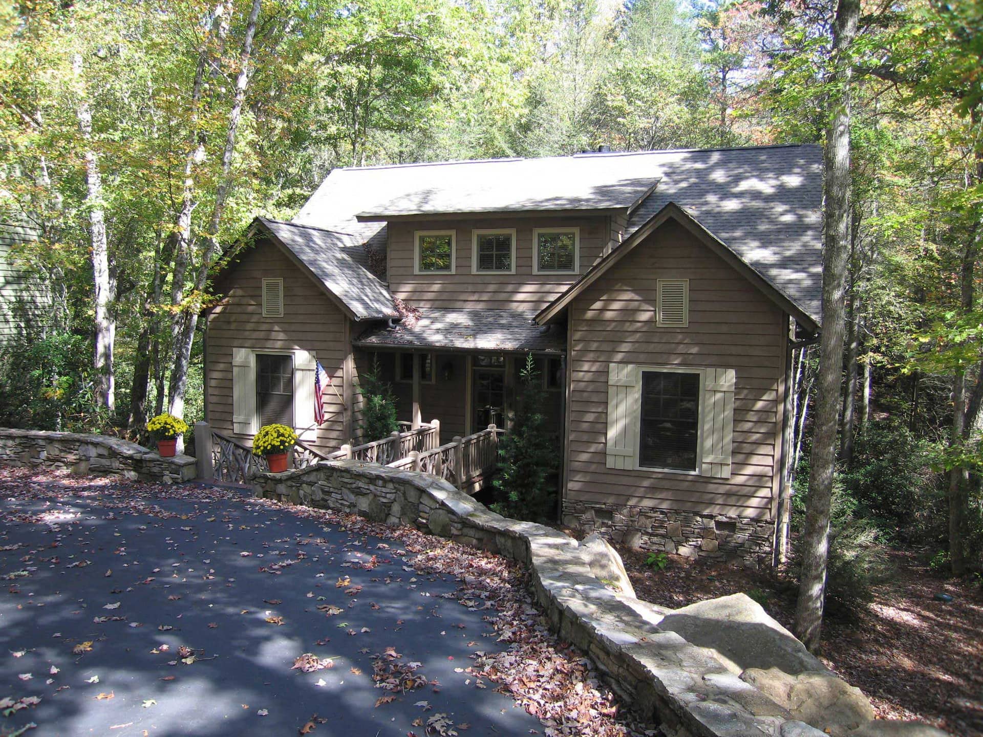 This is a color photo of these Craftsman Home Plans.