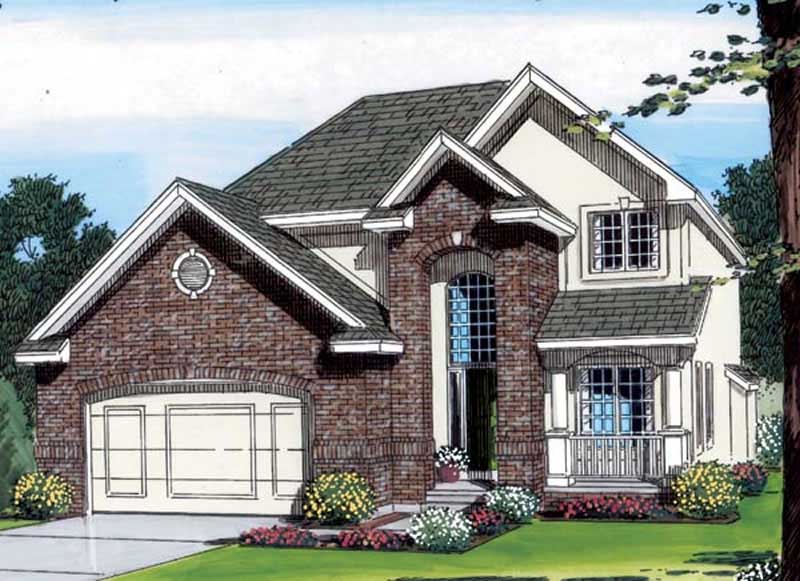 4-Bedroom, 2333 Sq Ft European House Plan - 100-1019 - Front Exterior