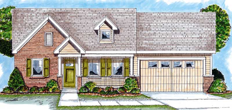 2-Bedroom, 1696 Sq Ft Ranch Home Plan - 100-1068 - Main Exterior