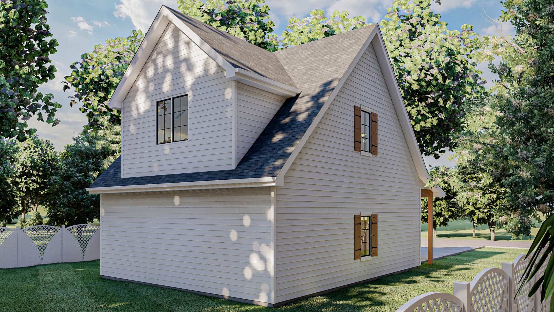 Home Plan Rear Elevation