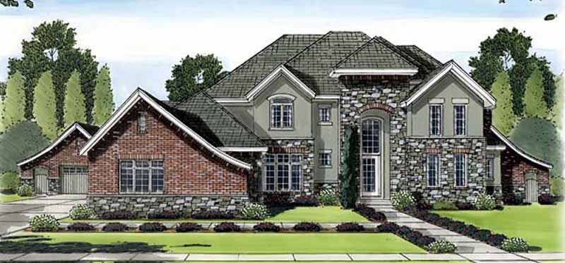 5-Bedroom, 5671 Sq Ft European House Plan - 100-1113 - Front Exterior
