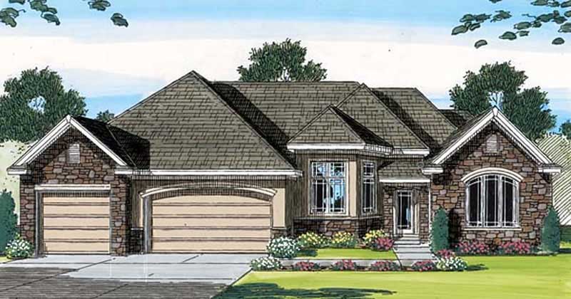 4-Bedroom, 2788 Sq Ft European House Plan - 100-1119 - Front Exterior