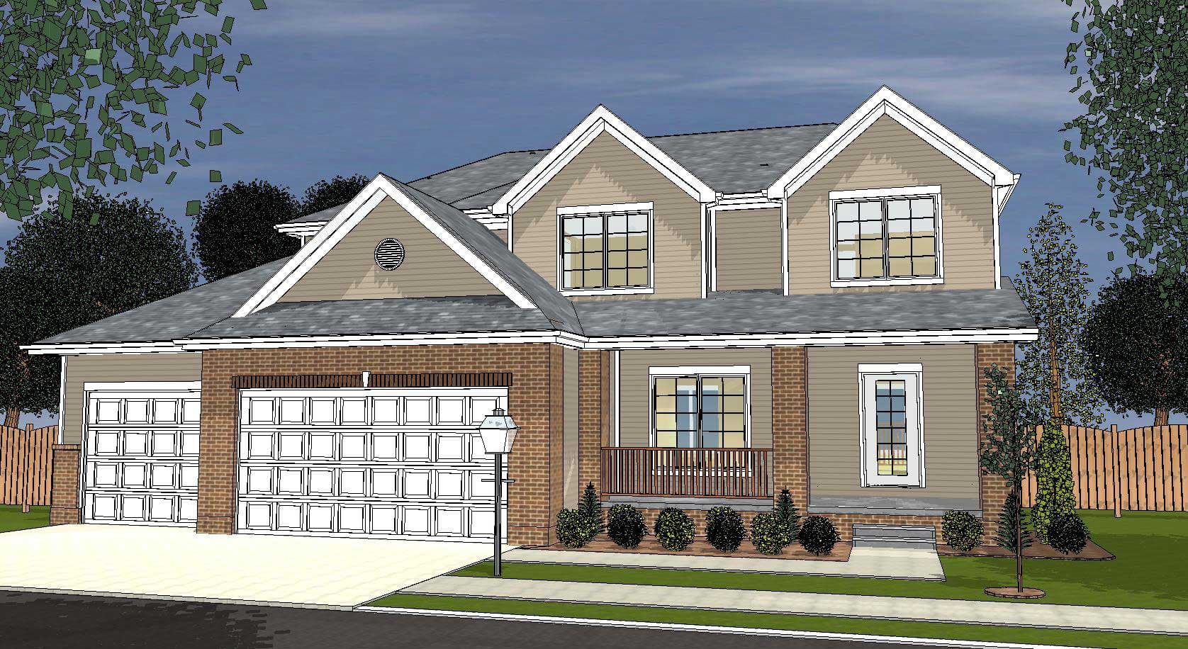 3-Bedroom, 2746 Sq Ft Cape Cod Home Plan - 100-1160 - Main Exterior
