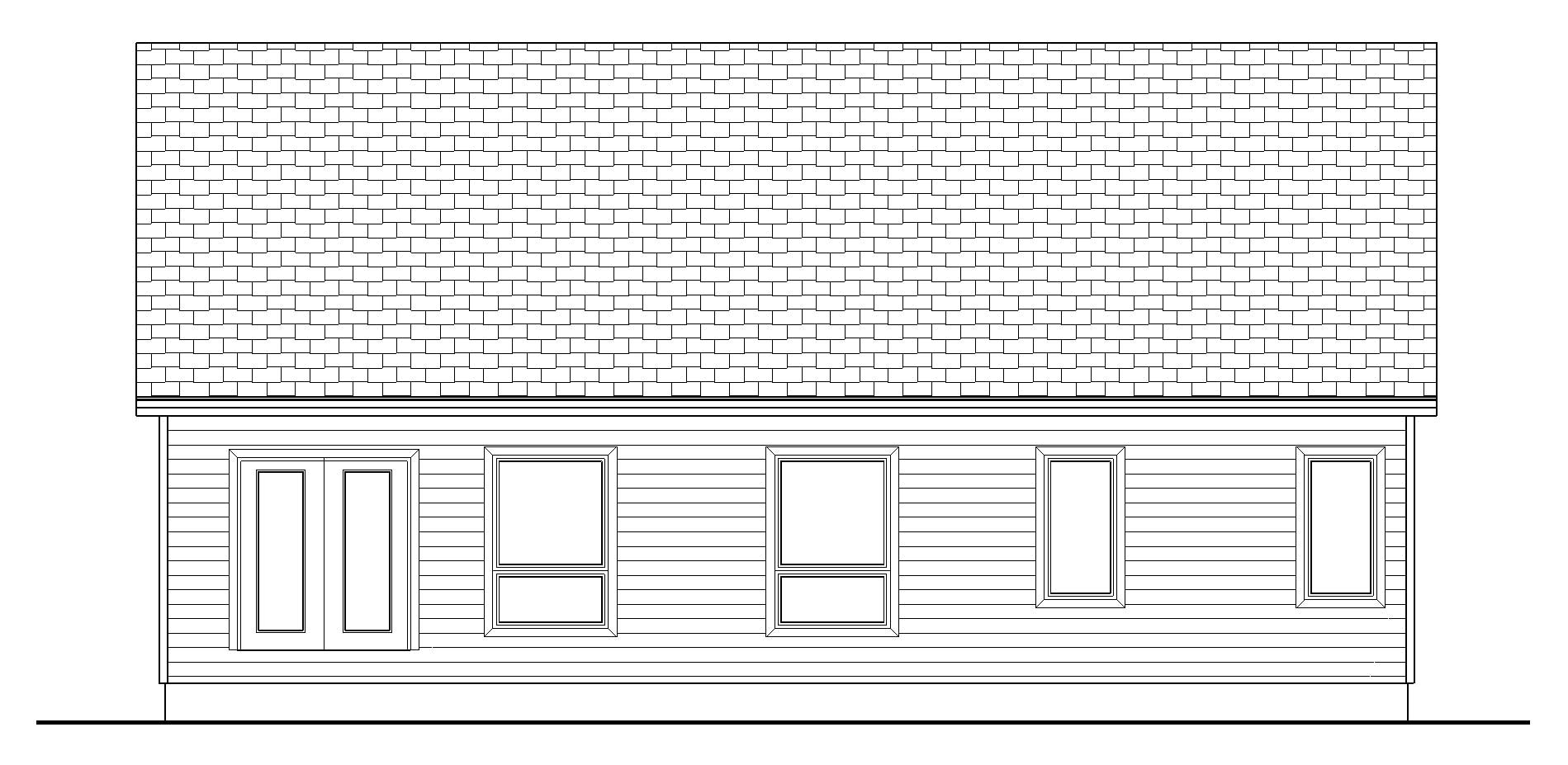 Home Plan Rear Elevation