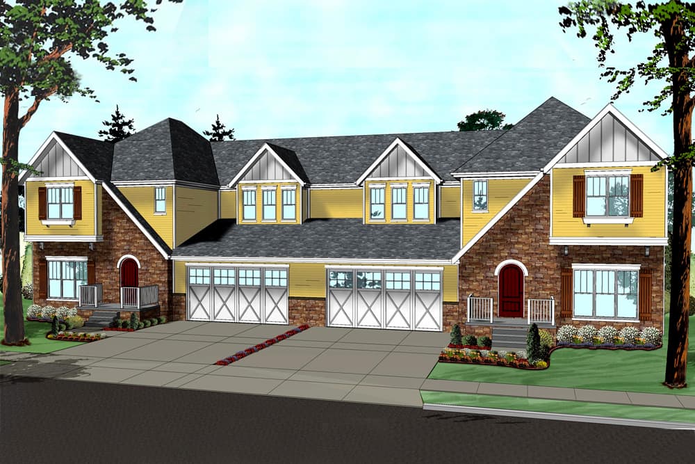 4-Bedroom, 2899 Sq Ft European Home Plan - 100-1268 - Main Exterior