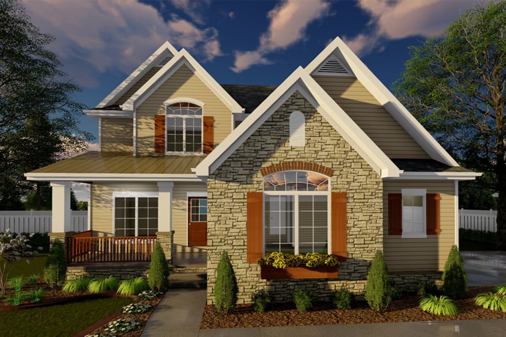 4-Bedroom, 3208 Sq Ft Traditional House Plan - 100-1282 - Front Exterior