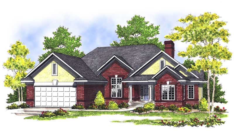 3-Bedroom, 3022 Sq Ft Country House Plan - 101-1083 - Front Exterior