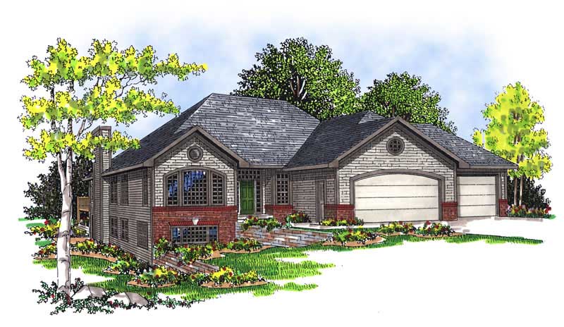 3-Bedroom, 2263 Sq Ft Country Home Plan - 101-1091 - Main Exterior