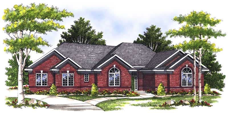3-Bedroom, 1801 Sq Ft Ranch Home Plan - 101-1106 - Main Exterior