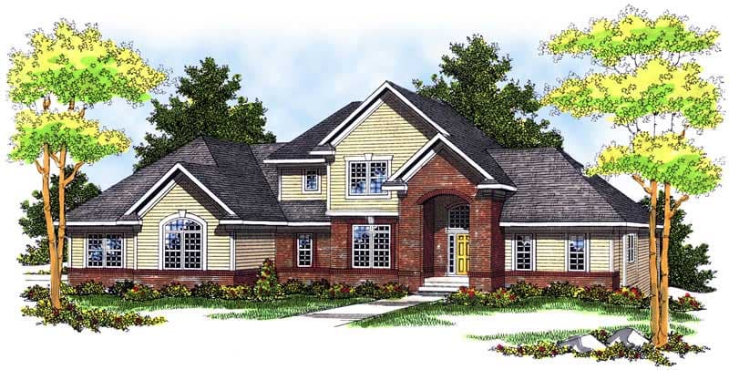3-Bedroom, 2462 Sq Ft European Home Plan - 101-1125 - Main Exterior
