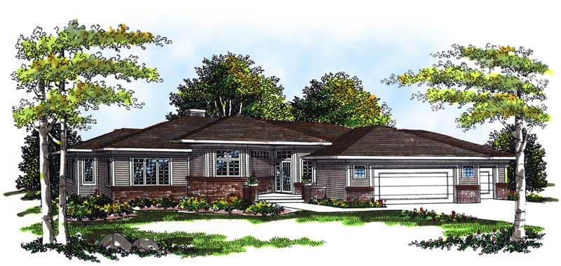 3-Bedroom, 1947 Sq Ft Craftsman Home Plan - 101-1147 - Main Exterior