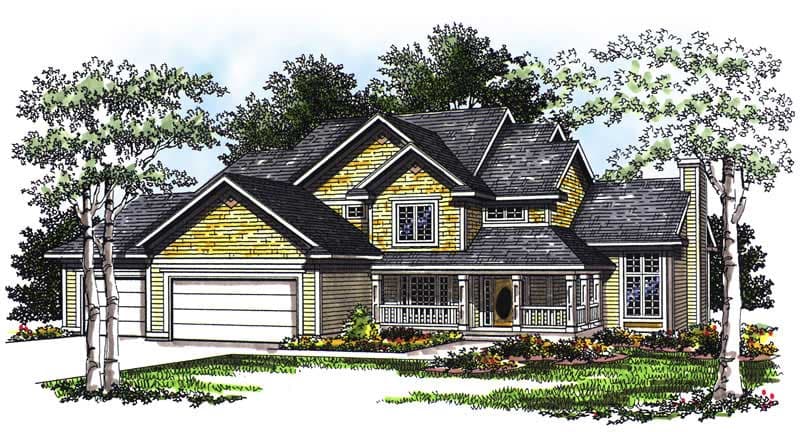 4-Bedroom, 2345 Sq Ft Country House Plan - 101-1153 - Front Exterior