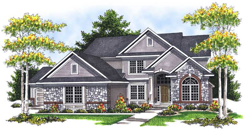 4-Bedroom, 2672 Sq Ft European Home Plan - 101-1182 - Main Exterior