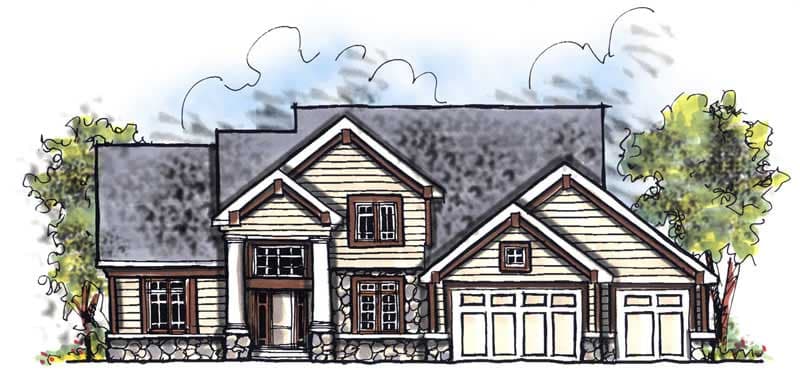 4-Bedroom, 2498 Sq Ft European Home Plan - 101-1188 - Main Exterior