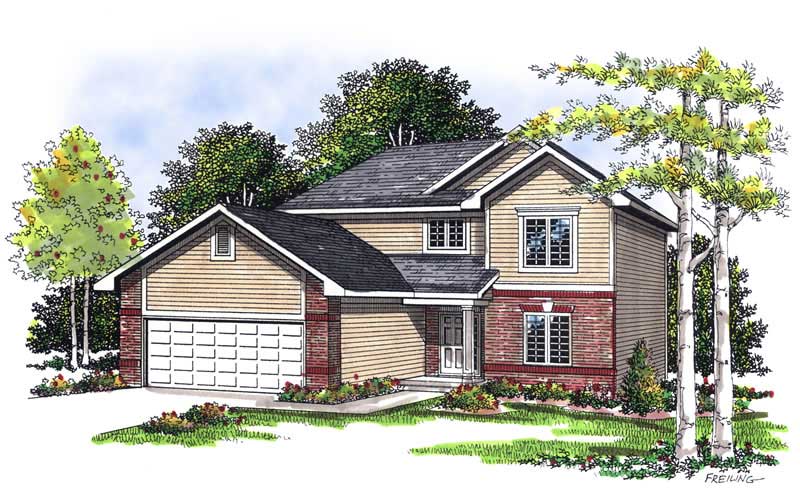 3-Bedroom, 1509 Sq Ft Craftsman Home Plan - 101-1269 - Main Exterior