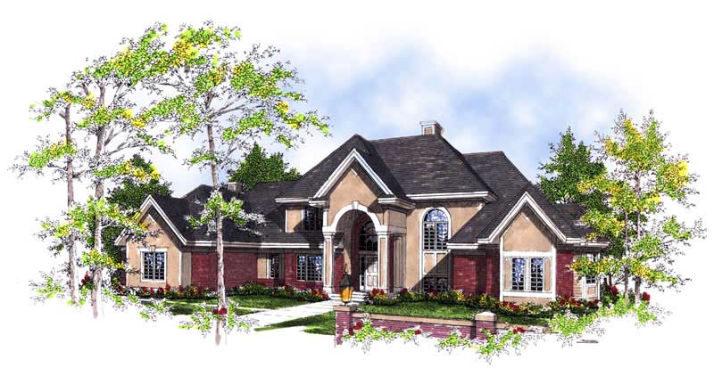 4-Bedroom, 3600 Sq Ft Luxury Home Plan - 101-1289 - Main Exterior