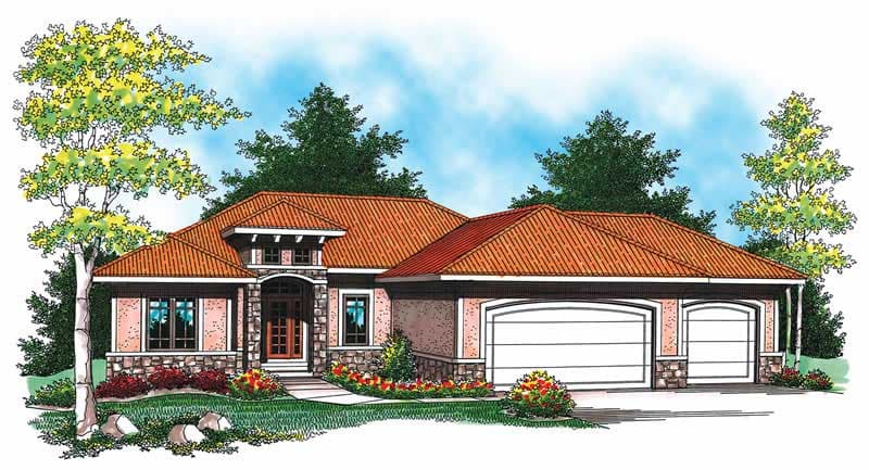 3-Bedroom, 1591 Sq Ft Small House Plans - 101-1333 - Main Exterior