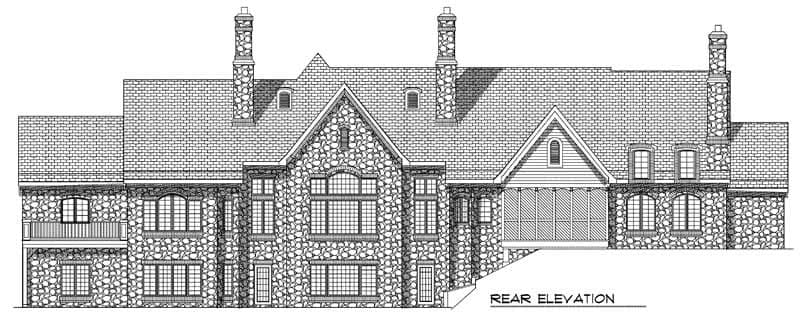 Home Plan Rear Elevation