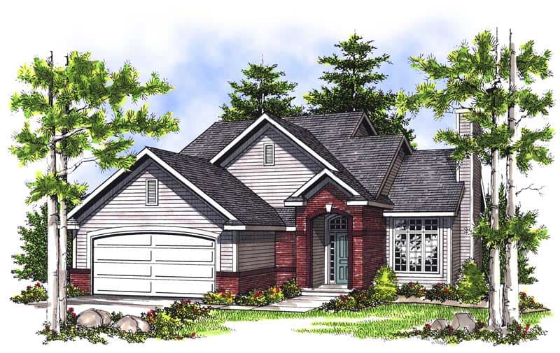 3-Bedroom, 1406 Sq Ft Craftsman House Plan - 101-1374 - Front Exterior