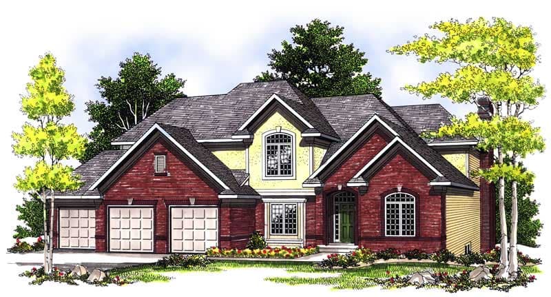 4-Bedroom, 2838 Sq Ft Craftsman Home Plan - 101-1393 - Main Exterior